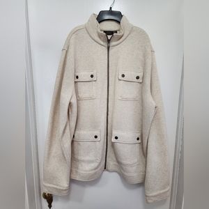 Marc Anthony Men's Jacket Ivory Long Sleeve Long Sleeve Full Zip - XXL